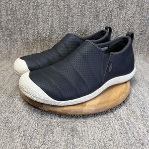 Keen Howser II Black Leather Perf Slip On Shoes Men Size 12 Loafers Hike Harvest